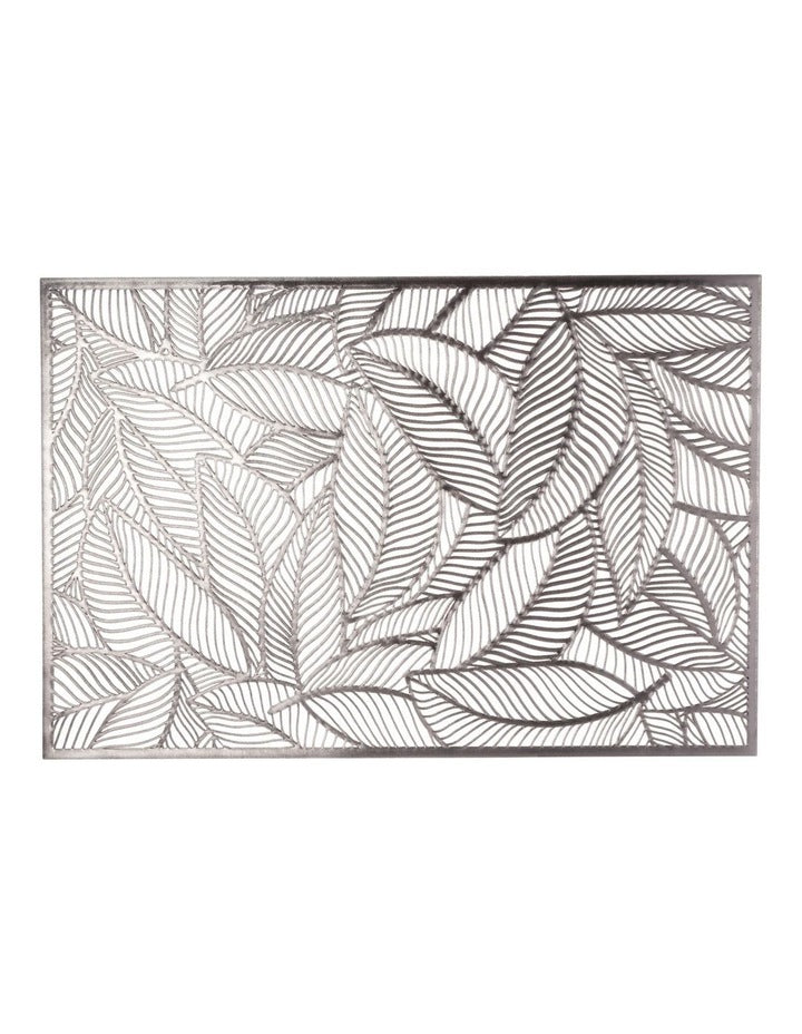 Table Accents Cut-Out Placemat 45x30cm Leaf Silver