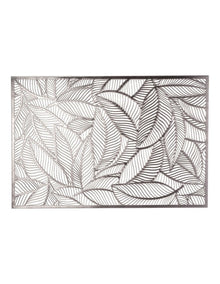 Table Accents Cut-Out Placemat 45x30cm Leaf Silver