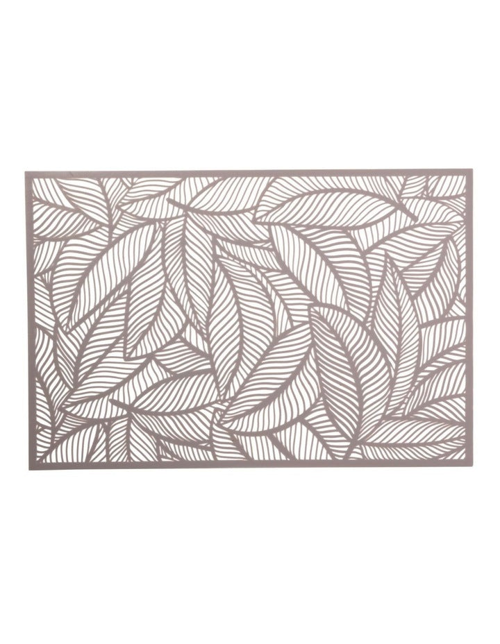 Table Accents Cut-Out Placemat 45x30cm Leaf Silver