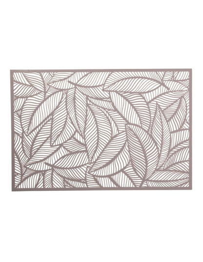 Table Accents Cut-Out Placemat 45x30cm Leaf Silver