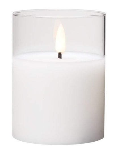 Let's Get Lit LED Flameless Candle Glass Hurricane Clear 10cm Gift Boxed