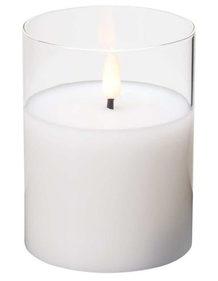 Let's Get Lit LED Flameless Candle Glass Hurricane Clear 10cm Gift Boxed