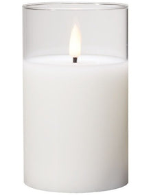 Let's Get Lit LED Flameless Candle Glass Hurricane Clear 12.5cm Gift Boxed