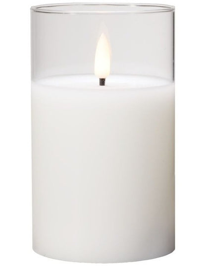Let's Get Lit LED Flameless Candle Glass Hurricane Clear 12.5cm Gift Boxed
