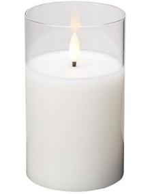 Let's Get Lit LED Flameless Candle Glass Hurricane Clear 12.5cm Gift Boxed