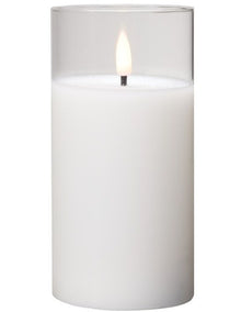 Let's Get Lit LED Flameless Candle Glass Hurricane Clear 15cm Gift Boxed