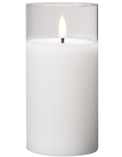 Let's Get Lit LED Flameless Candle Glass Hurricane Clear 15cm Gift Boxed