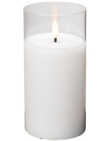 Let's Get Lit LED Flameless Candle Glass Hurricane Clear 15cm Gift Boxed