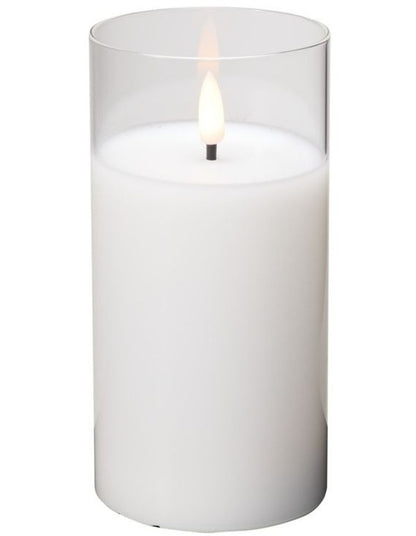 Let's Get Lit LED Flameless Candle Glass Hurricane Clear 15cm Gift Boxed