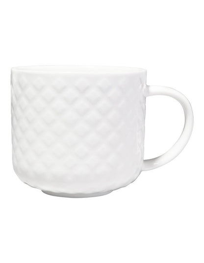 White Basics Mug 380ML Diamond Quilt
