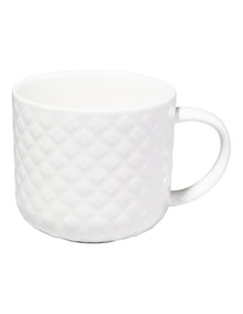 White Basics Mug 380ML Diamond Quilt