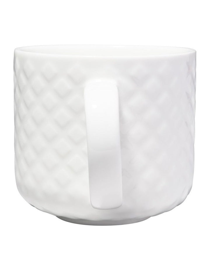 White Basics Mug 380ML Diamond Quilt