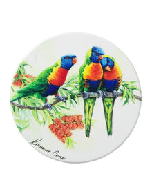 Katherine Castle Song of the South Ceramic Round Coaster 10cm Lorikeet