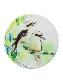 Katherine Castle Song of the South Ceramic Round Coaster 10cm Kookaburra