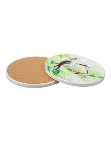 Katherine Castle Song of the South Ceramic Round Coaster 10cm Kookaburra