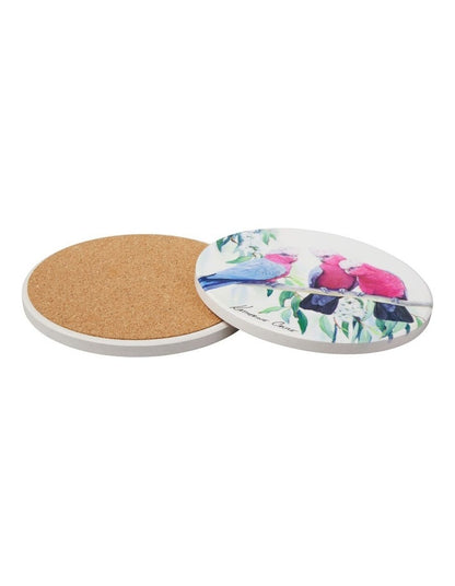 Katherine Castle Song of the South Ceramic Round Coaster 10cm Galah