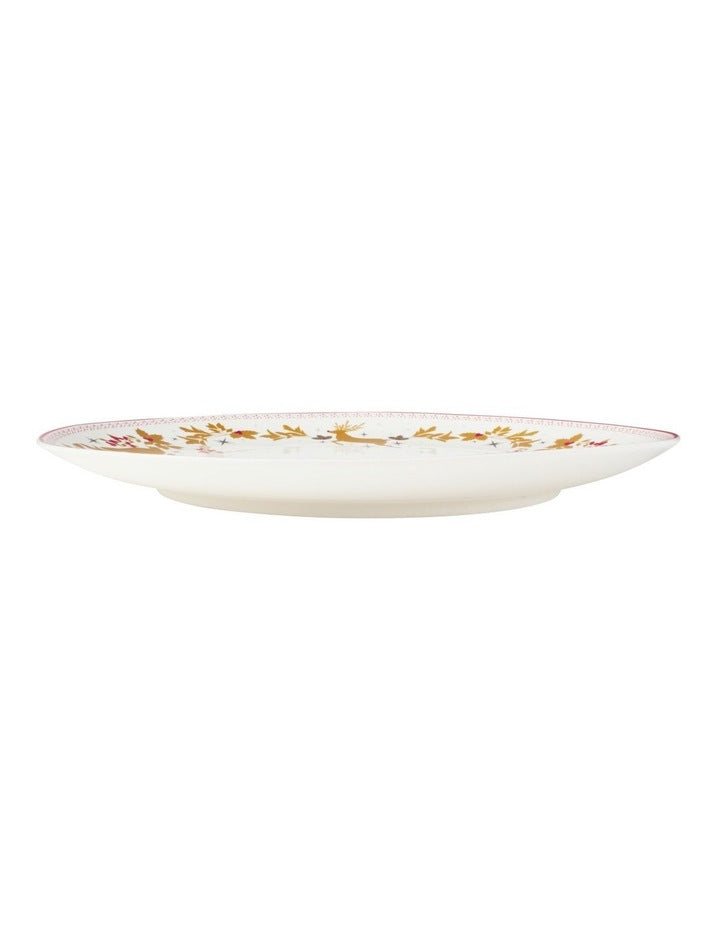 White Christmas 2026 Round Platter 35cm Gift Boxed