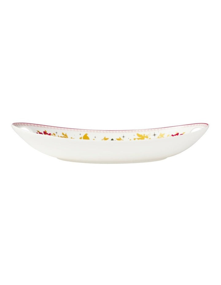 White Christmas 2026 Handled Oval Bowl 41.5x21.5x8cm Gift Boxed
