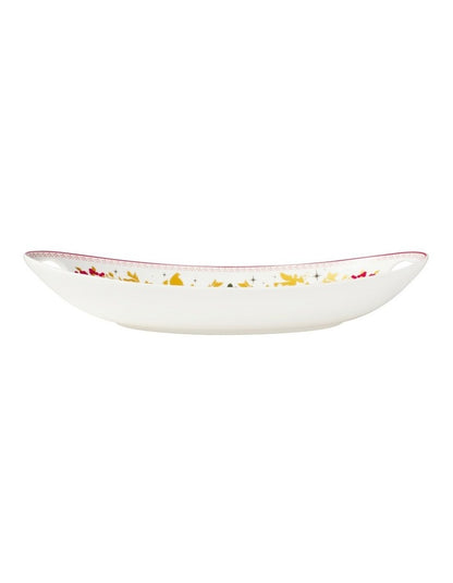 White Christmas 2026 Handled Oval Bowl 41.5x21.5x8cm Gift Boxed