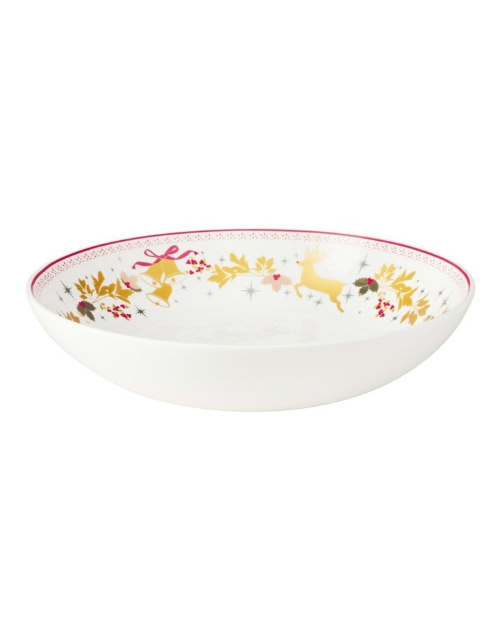 White Christmas 2026 Serving Bowl 28x7cm Gift Boxed
