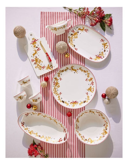 White Christmas 2026 Serving Bowl 28x7cm Gift Boxed