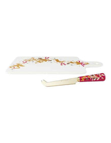 White Christmas 2026 Cheese Paddle & Knife Set Gift Boxed