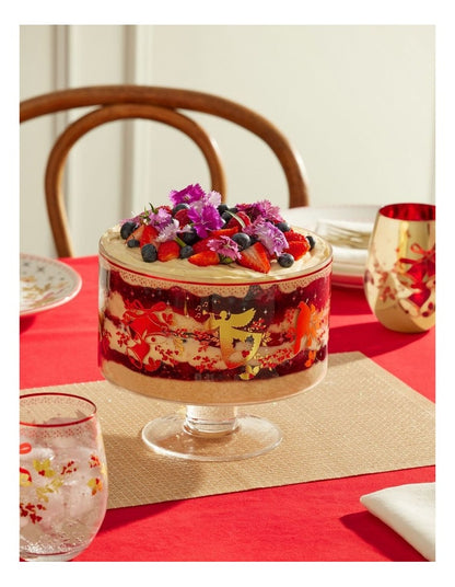 White Christmas 2026 Footed Trifle Bowl 20cm Gift Boxed