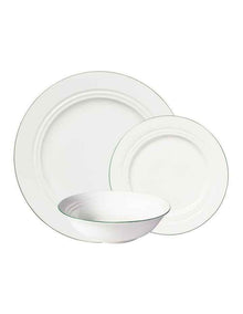 White Basics Edge Rim 12pc Dinner Set Gift Boxed