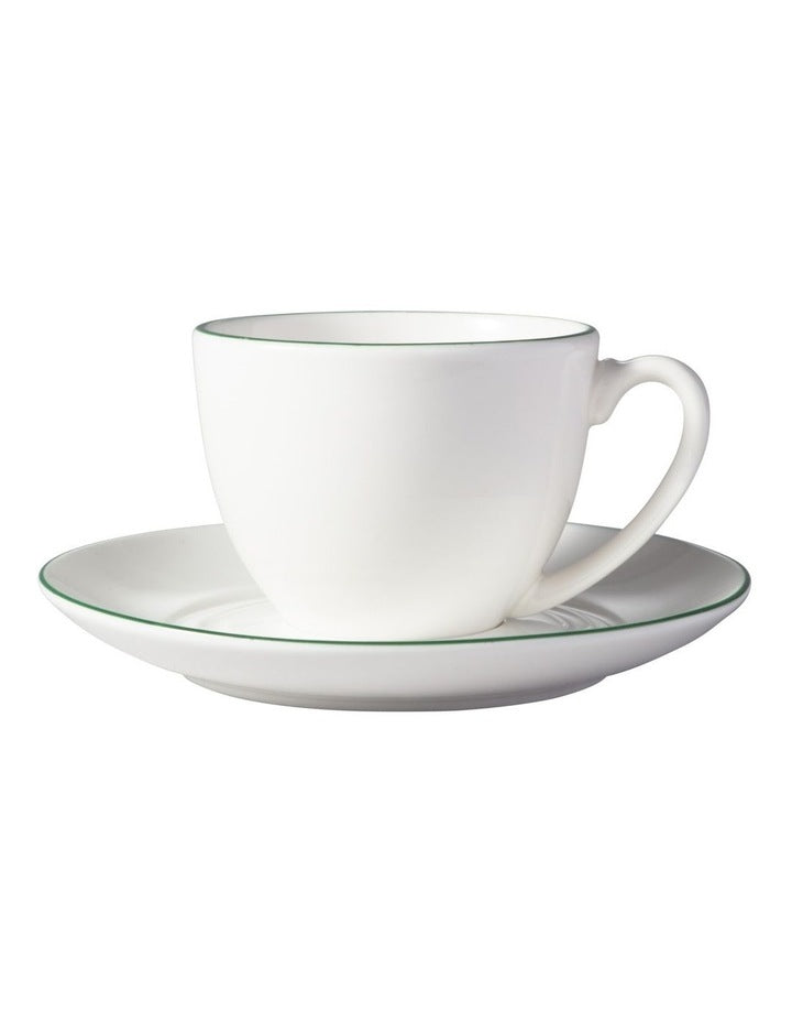 White Basics Edge Coupe Demi Cup & Saucer 90ML