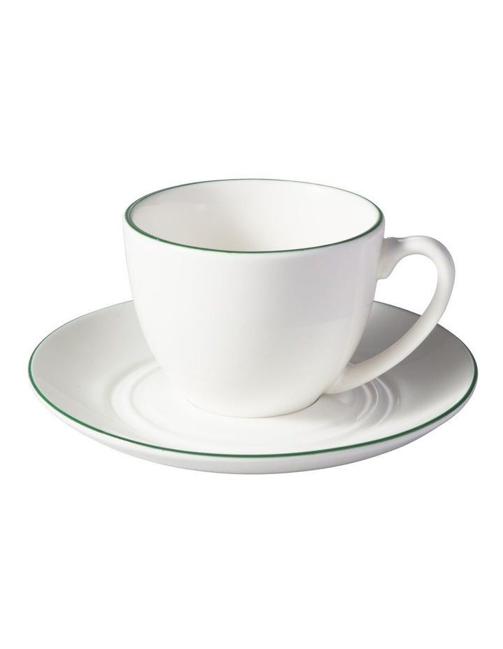 White Basics Edge Coupe Demi Cup & Saucer 90ML