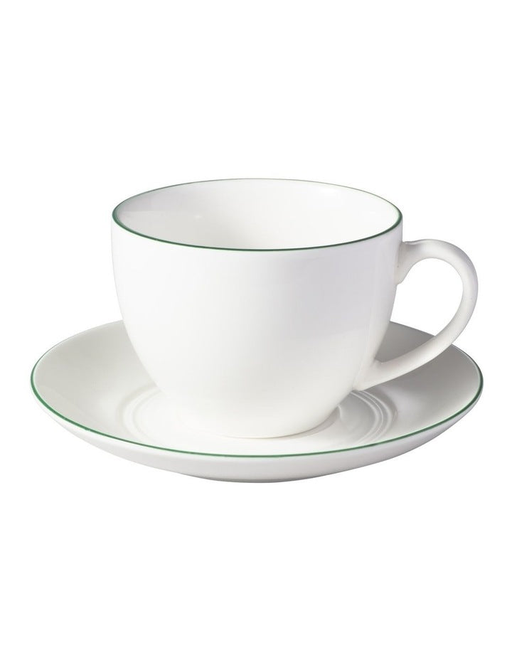 White Basics Edge Cup & Saucer 260ML