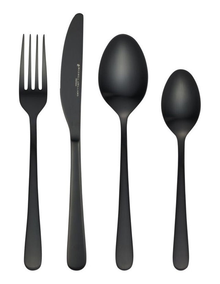 Lume 16pcs Cutlery Set Black Gift Boxed