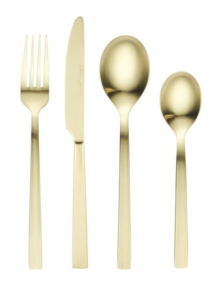 Auroline 16 Piece Cutlery Set Gift Boxed in Champagne