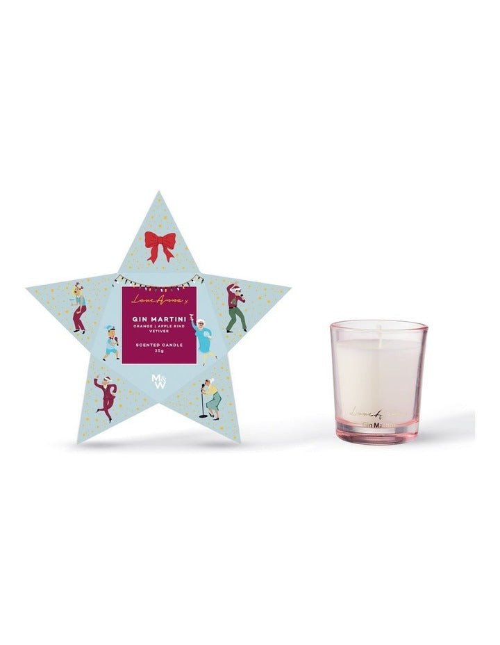 Jolly Folk Gin Martini Fragrance Candle 35g Star Gift Boxed