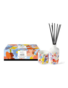 Prudence De Marchi Dancing Flowers Candle 180g & 150ml Diffuser Giftbox Set