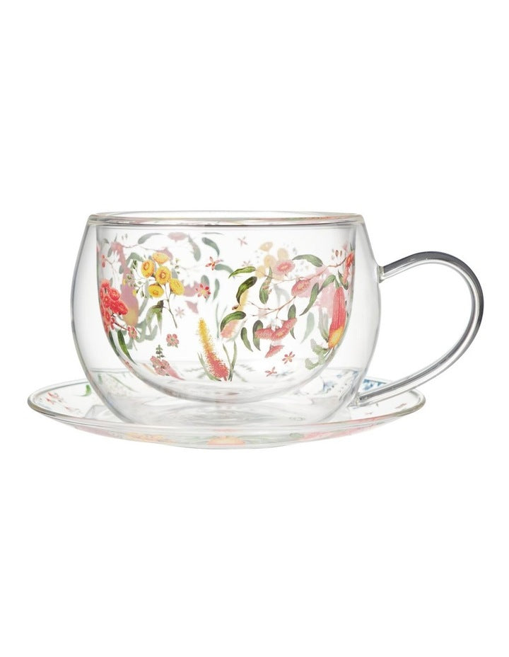 Blend Honey Wattle Double Wall Cup & Saucer 270ML Gift Boxed