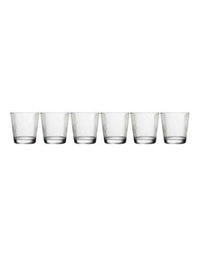 Maxwell & Wiliams Deco Rib Tumbler Glass 420ML Set of 6 Gift Boxed