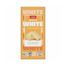 COLES BELGIAN BLOCK CHOCOLATE WHITE 200G