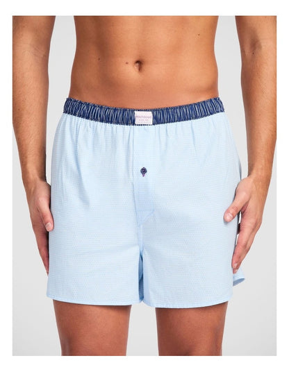 5 Pack Geo Contrast Cotton Woven Boxer