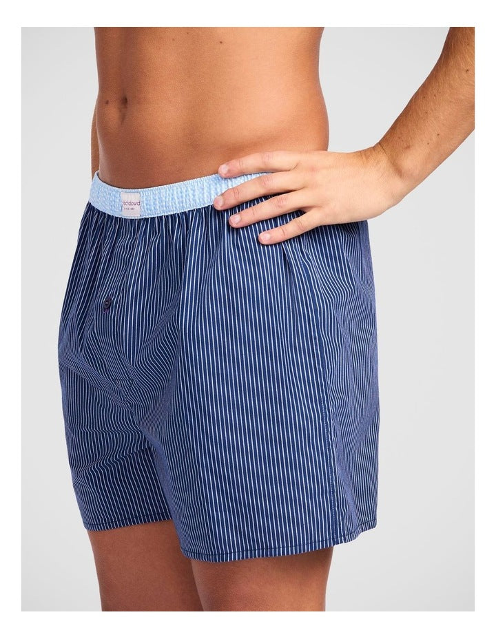 5 Pack Geo Contrast Cotton Woven Boxer
