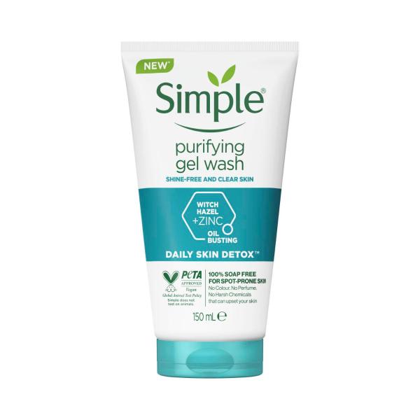 SIMPLE CLEANSING FACIAL WASH GEL DAILY SKIN DETOX PURIFYING 150ML