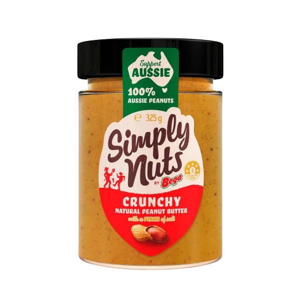 BEGA SIMPLY NUTS CRUNCHY NATURAL PEANUT BUTTER::.:325 GRAM