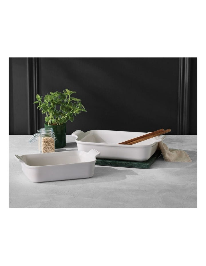 Heritage Rect Dish 32cm White