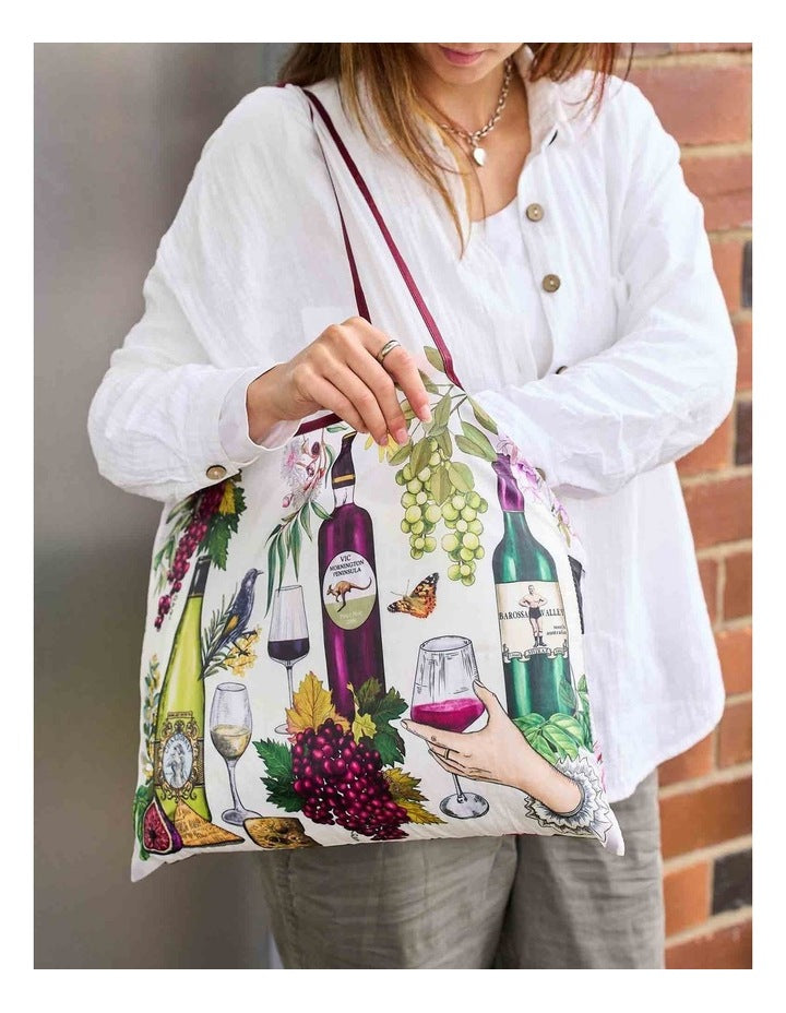Foldable Shopper Bag Vineyard Visions