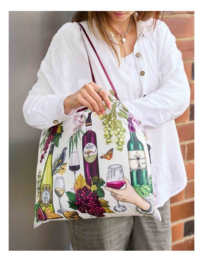 Foldable Shopper Bag Vineyard Visions