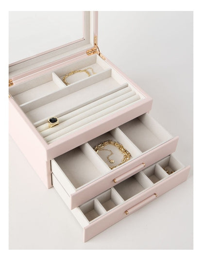 Large Wrapped Jewellery Box in Blush