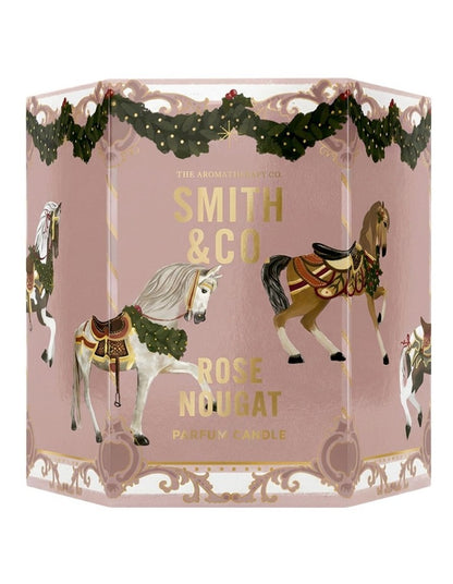 Smith & Co Festive Rose Nougat Candle 80g