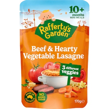 Rafferty's Garden Baby Food Pouch Beef & Veg Italian Lasagne 10+ Months 170g