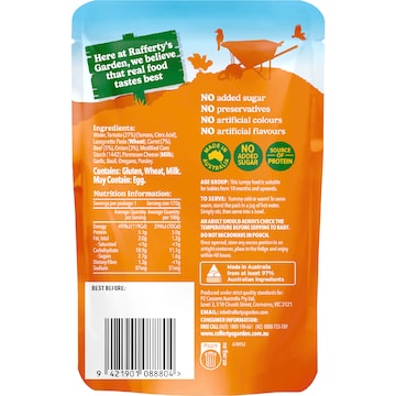 Rafferty's Garden Baby Food Pouch Beef & Veg Italian Lasagne 10+ Months 170g