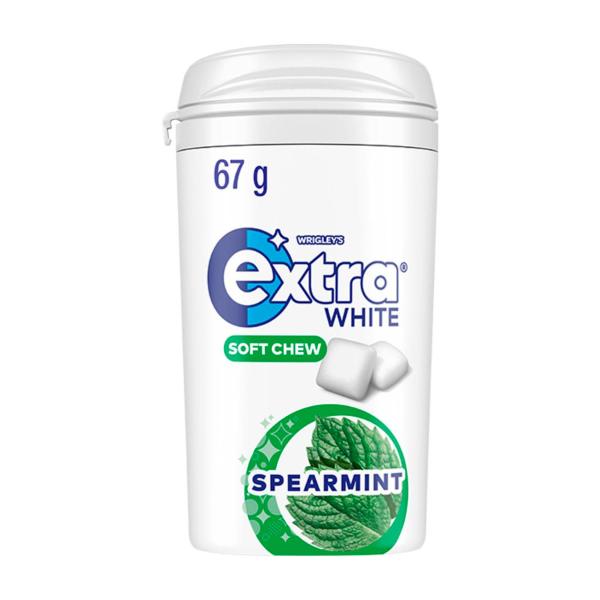 EXTRA WHITE SOFT CHEW SPEARMINT SUGAR FREE CHEWING GUM 67G